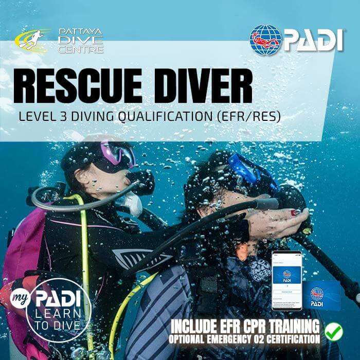 Best PADI Rescue Diving courses Pattaya Thailand