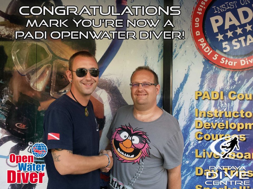 Mark-openwater-diving-pattaya Andrew Jennings PADI Instructor