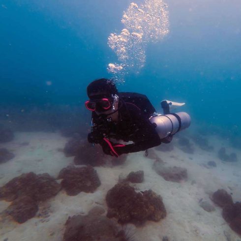 Sidemount Student diver ocean dives in Pattaya