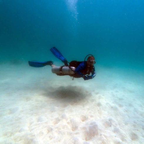 Sidemount diving course open water student